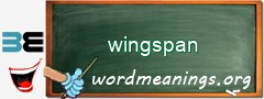 WordMeaning blackboard for wingspan